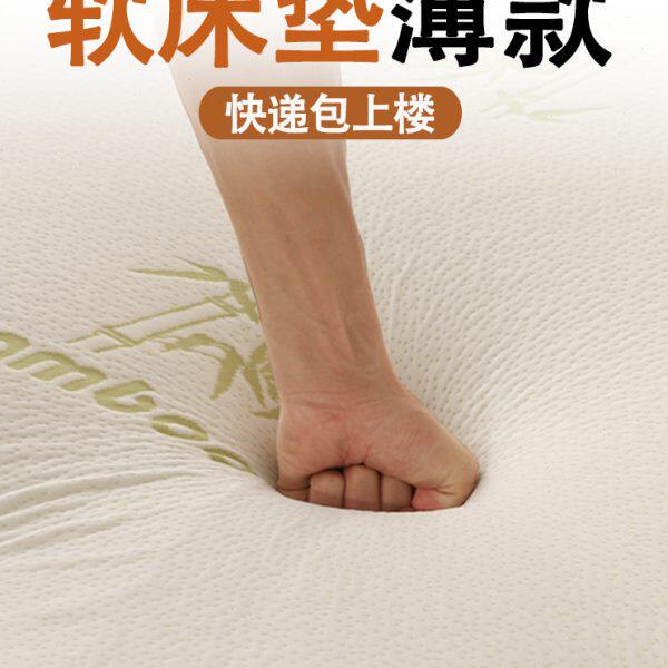 软床垫薄款家用护脊椎腰席梦思单双人宿舍酒店加厚褥子1.5m榻榻米
