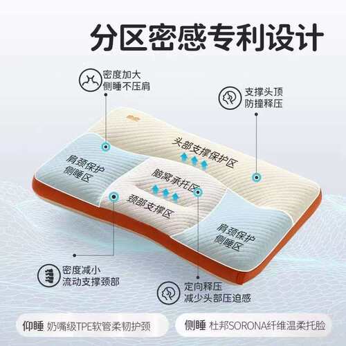 【新品】良良儿童枕头3到6岁以上四季通用护颈椎学生专用枕头