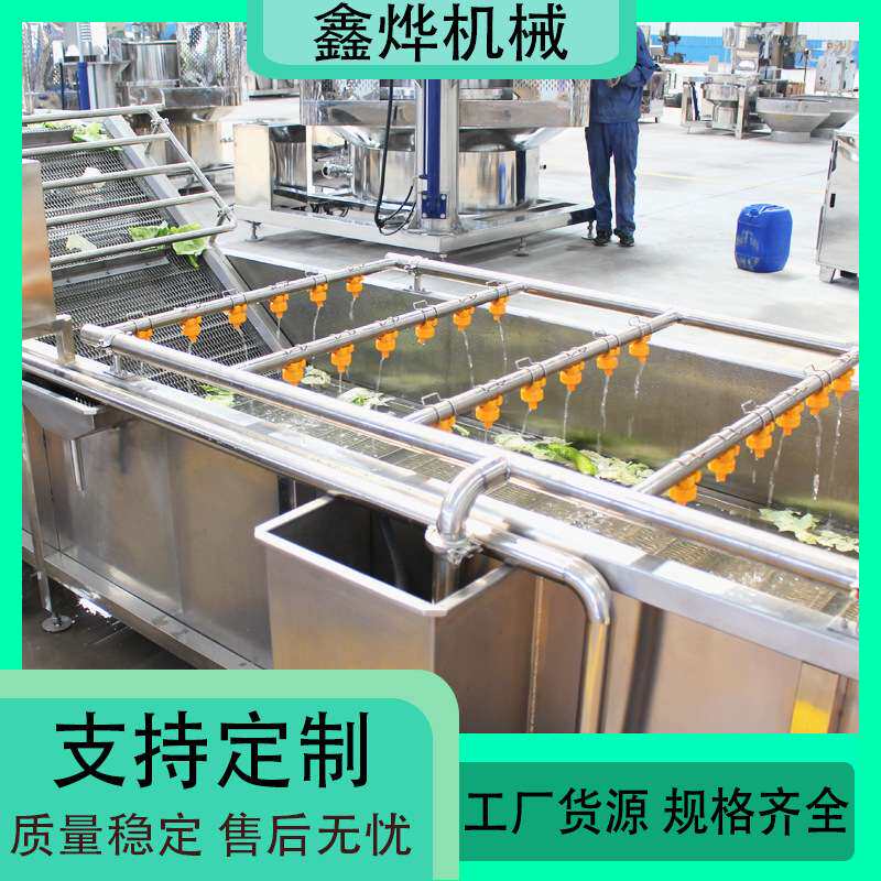 连续式杨梅气泡清洗机 大枣清洗烘干流水线 韭菜菠菜果蔬清洗设备