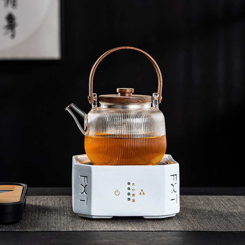 陶瓷煮茶电陶炉煮茶器家用提梁壶电磁炉蒸煮茶烧水壶光波炉保温炉