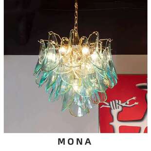 花瓣手工玻璃中古客厅吊灯法式Murano穆拉诺别墅大厅设计师艺术灯