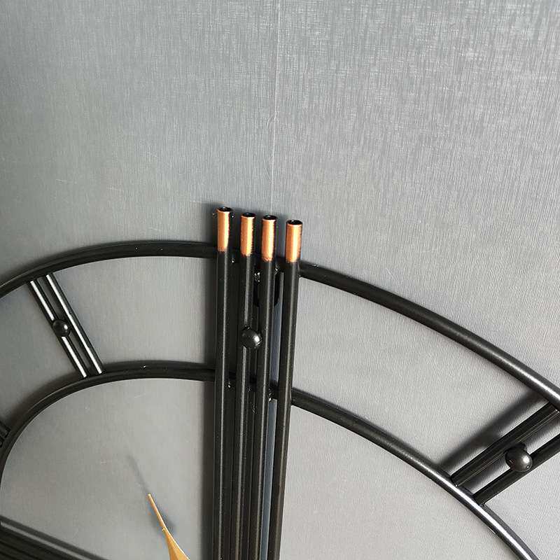 厂家 亚马逊热卖现代简约挂钟客厅北欧风格时钟铁艺术静音钟表