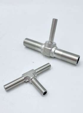 厂家直销！VCR超纯净接头加长三通 1/4自动焊三通英制BA-EP级抛光