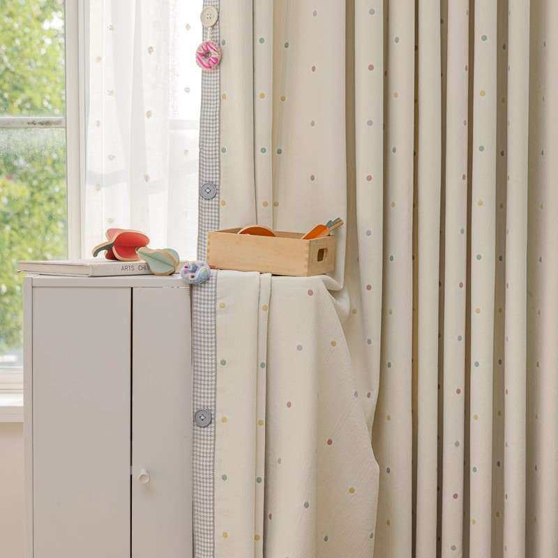 儿童房遮光窗帘新款雪尼尔提花女孩卧室飘窗成品客厅窗帘彩虹糖,3C数码配件,USB灯,淘宝优惠券,粉丝福利购,淘宝优惠卷