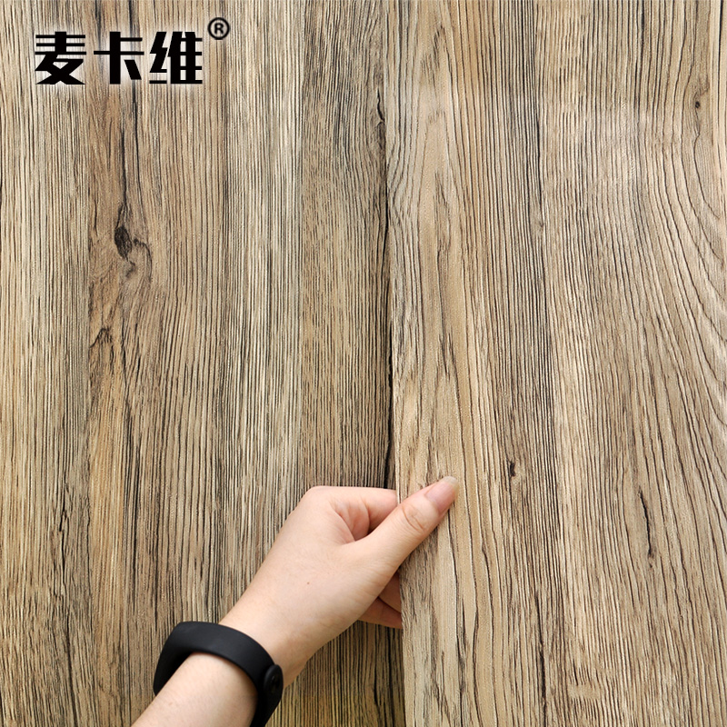 仿木纹翻新桌面原木门厨房橱柜x子家具贴纸防水3D立体自粘墙纸贴