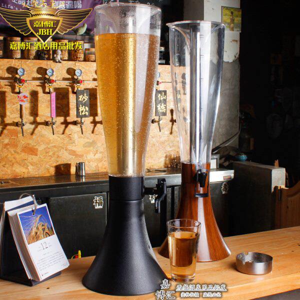 酒炮酒吧专用KTV夜店商用扎啤大容量4升啤酒桶创意酒塔带制冷冰柱