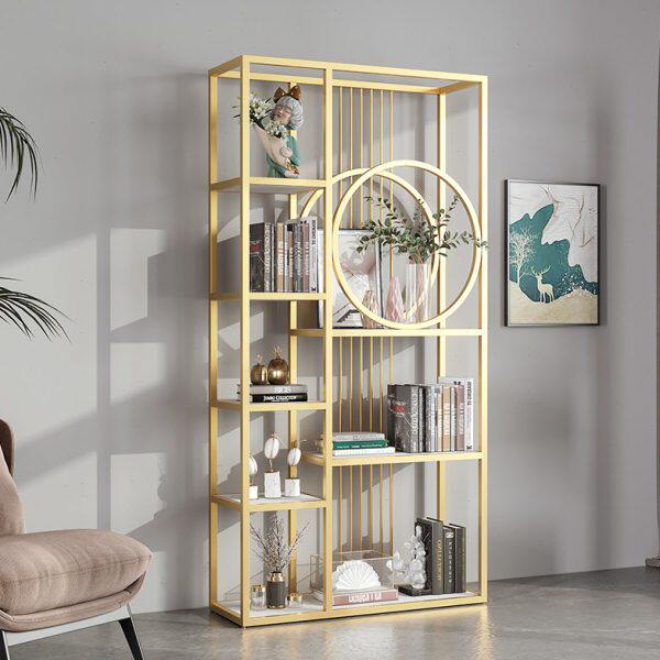 北欧现代简约铁艺博古架茶叶架展示柜多宝阁茶架子茶室置物架隔断