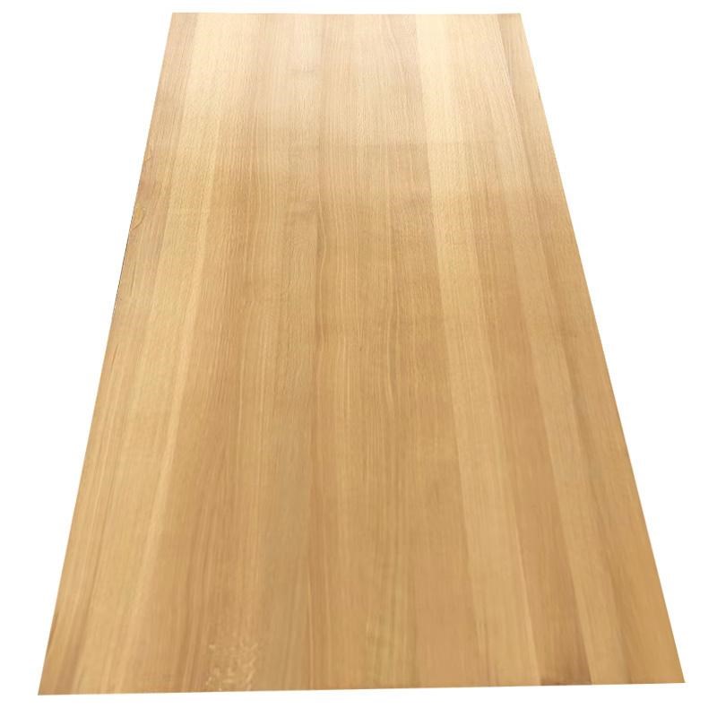 白橡木直纹木饰面板墙面装饰板护墙板中式实木贴面kd涂装免漆板材