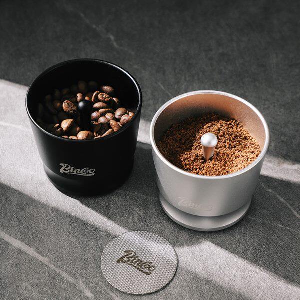 bincoo咖啡接粉器接粉杯咖啡机落粉器58mm磨豆机布粉粉环意式配件