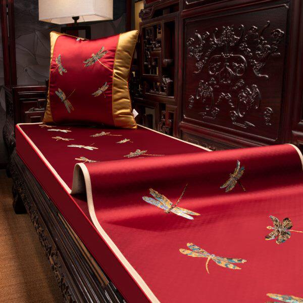 实木沙发盖巾防滑红木家具盖布新中式坐垫罗汉床垫全盖布尺寸定制