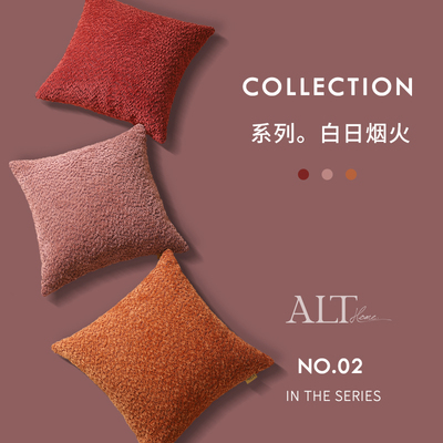 a类母婴级高端红色沙发抱枕套不含D芯客厅轻奢高级感靠垫毛绒靠枕