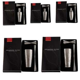 304不锈钢日式调酒壶器盎司量杯碎冰棒三件套shaker jigger跨境