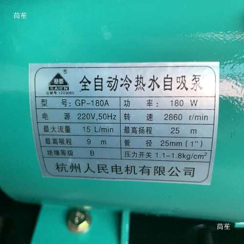人民水泵GP-12180A250A125W180W250W全自动冷热水多用自吸泵