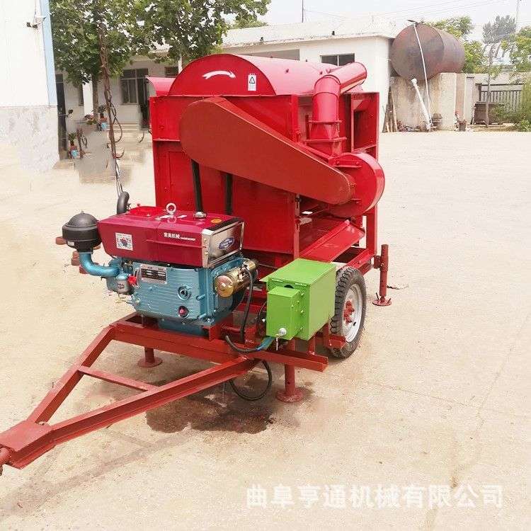 油菜脱粒机5TD-125型四清脱粒机农村合作社移动式大型脱粒机价格
