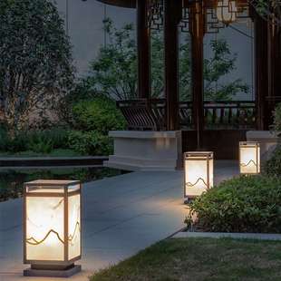 庭院灯户外灯防水新中式室外灯园林景观灯公园别墅引路灯草坪灯