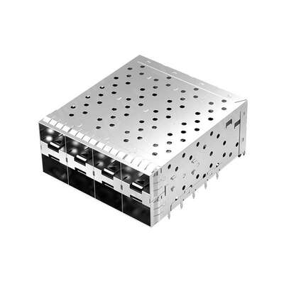 WHSFP15524D002 SFP+ CAGE 2×4压接式外侧双灯 镀金15U 连接器