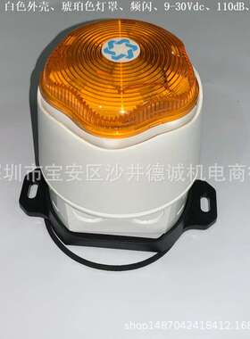 90016R5 声光报警器 白色外壳、透明灯罩、9-30Vdc、深基座