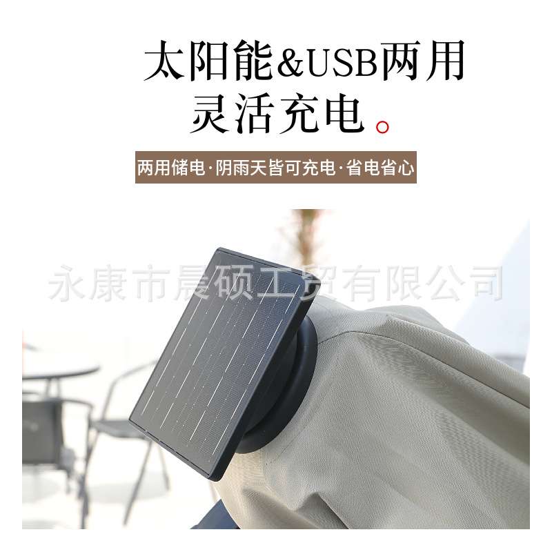 太阳能灯珠传世款户外遮阳伞庭院伞罗马伞露台室外棚摆摊大太阳伞