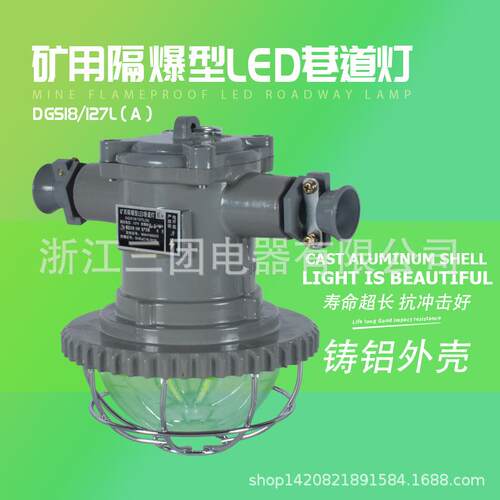 DGS36/127VL（A)防爆灯矿用36wLED圆形隔爆型矿用巷道灯带网罩