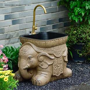 庭院户外水槽大象洗拖把池花园洗手池自动下水阳台洗墩布池子家用