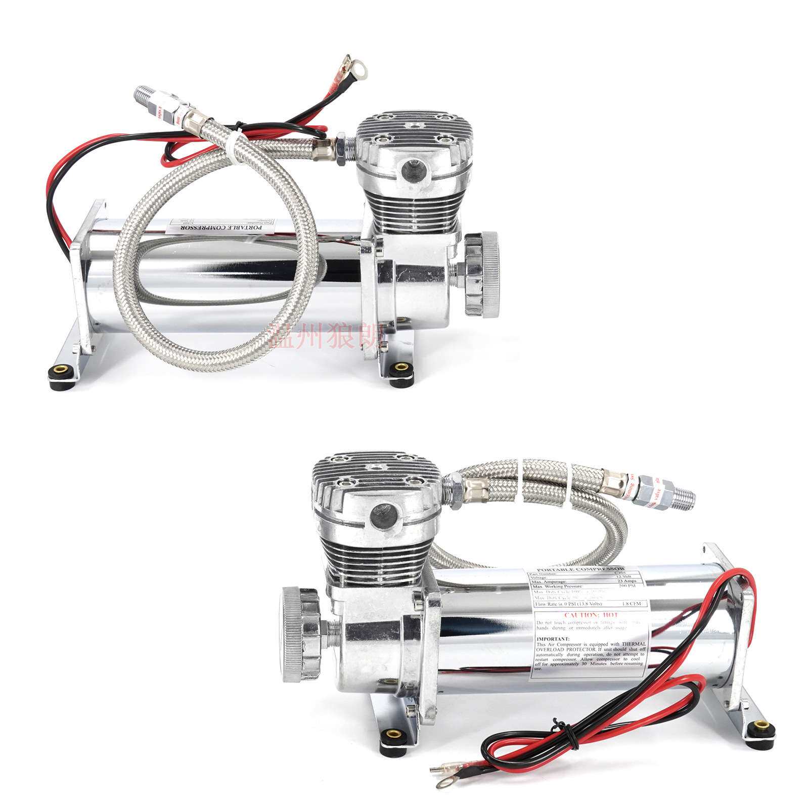 跨境热销汽车改装悬架打气泵12V 200PSI 大功率空气压缩电机泵