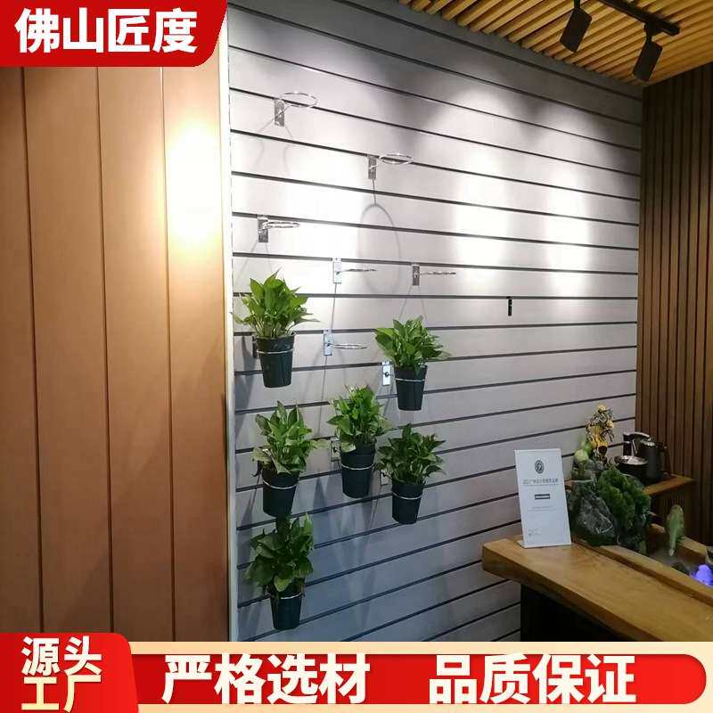 户外塑木拼接地板 外墙集成装饰木塑材料 阳台办公室木塑挂板