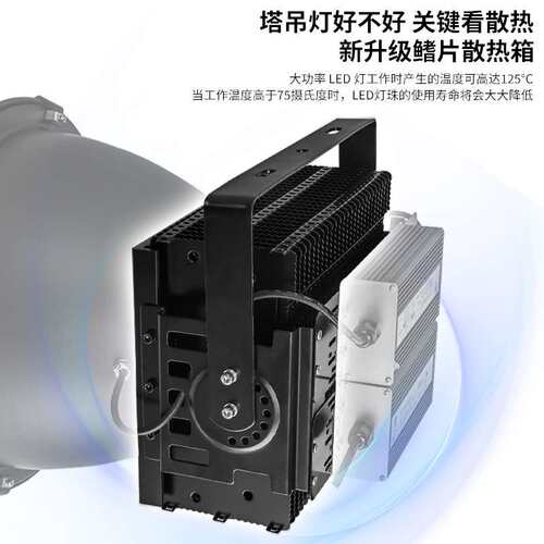 大功率工程建筑工地塔吊灯户外防水800w1000w1500w渔船码头投光灯
