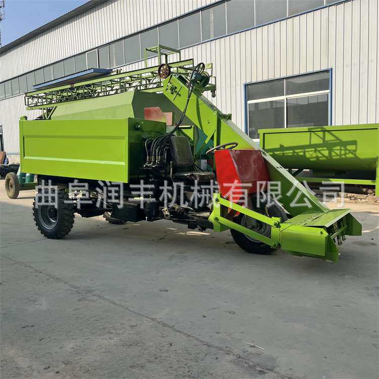 5立方牛粪清理设备四驱四轮养殖铲粪机液压控制三轮清粪车