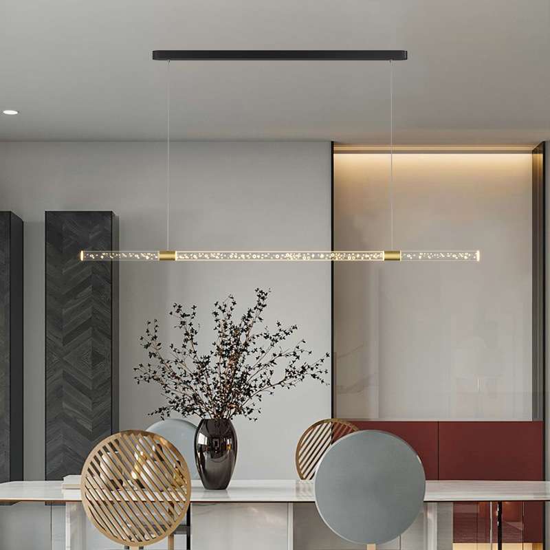 餐厅灯吊灯轻奢灯具现代简约饭厅餐桌吧台北欧极简长条创意墙壁灯