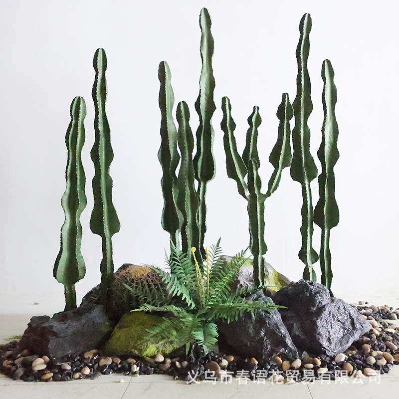 仿真假仙人掌绿植盆栽装饰花槽摆件拍照墙简约背景沙漠植物盆景