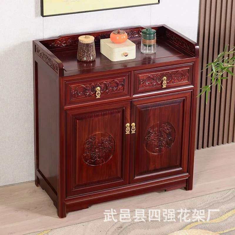 客厅茶水柜老榆木中式茶水台实木边柜餐厅酒水柜置物柜简约茶台