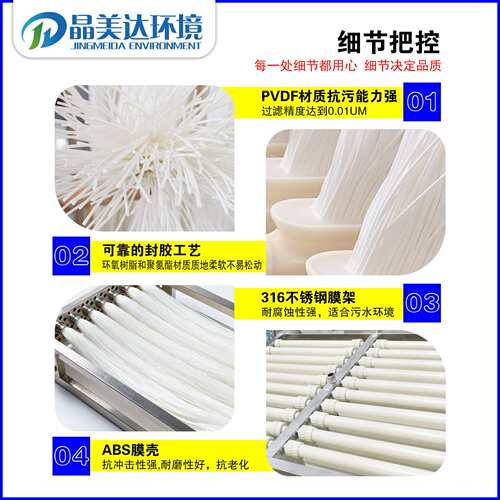 mbr膜厂家污水处理pvdf中空纤维超滤膜污水过滤膜组件帘式膜供