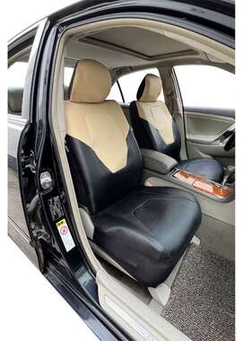 爱车达AD9429米色拼黑PVC汽车座套椅套半套全套四季通用厂家直销