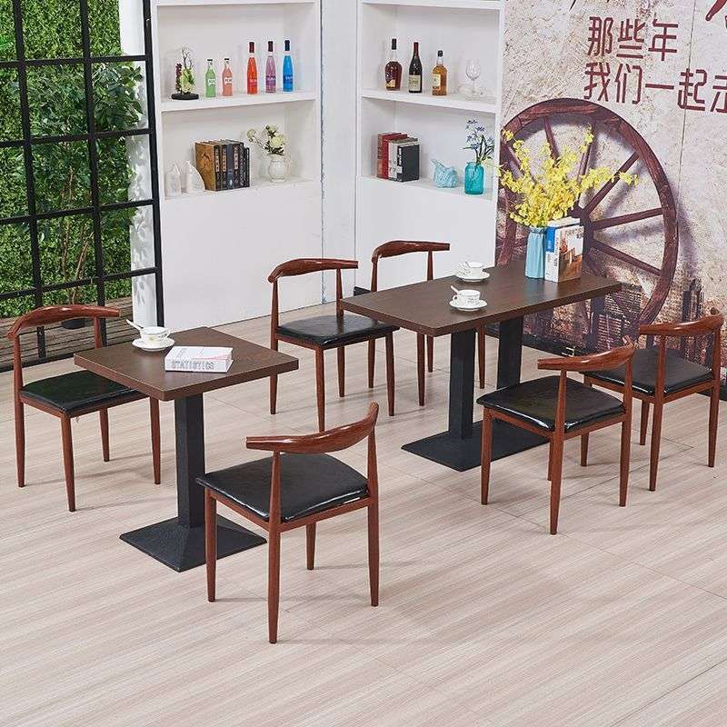 商用餐饮餐桌椅组合甜品店烧烤面馆餐厅小吃桌子奶茶早餐经济桌椅