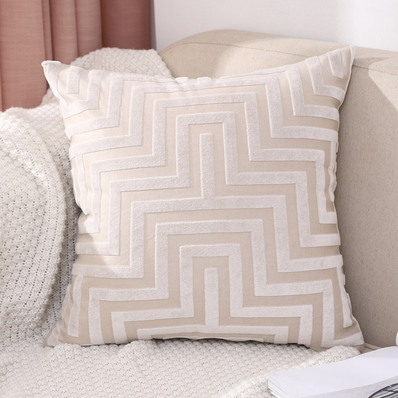 天鹅绒抱枕抱枕套床头客厅沙发靠垫高档轻奢超Q柔提花简约大靠背