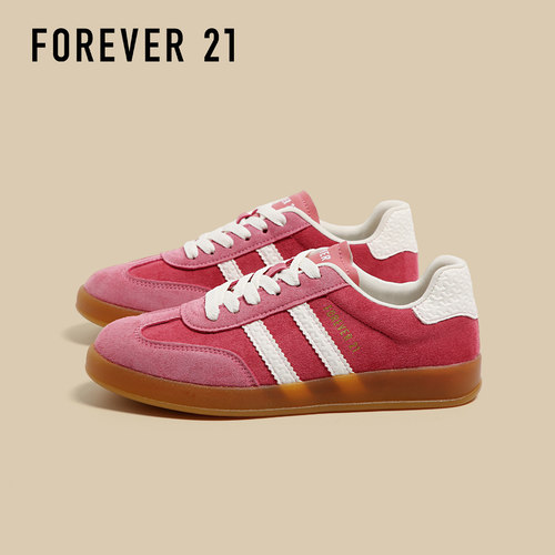 FOREVER21草莓熊粉德训鞋女