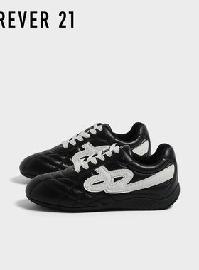 F21黑色德训鞋女2025新款秋季内增高百搭休闲防滑户外运动赛车鞋