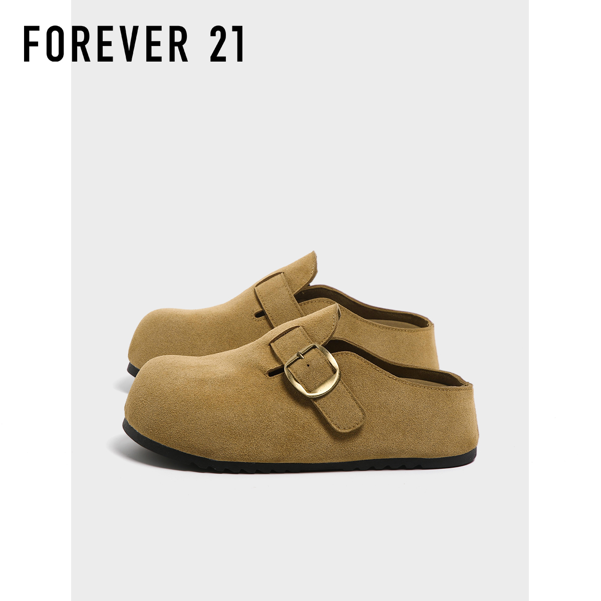 F21厚底大头勃肯鞋女2025新款