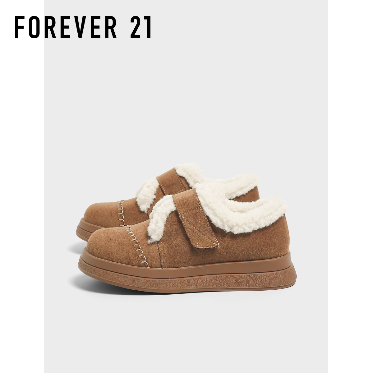F21加绒加厚勃肯鞋女款