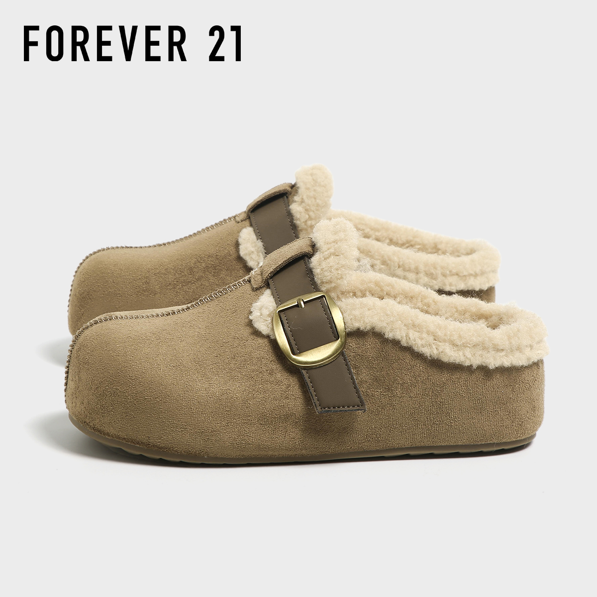 F21加绒加厚勃肯鞋女2025新款