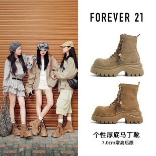 超火爆款 秋季 显瘦系带西部牛仔靴 2025新款 F21复古厚底马丁靴女款