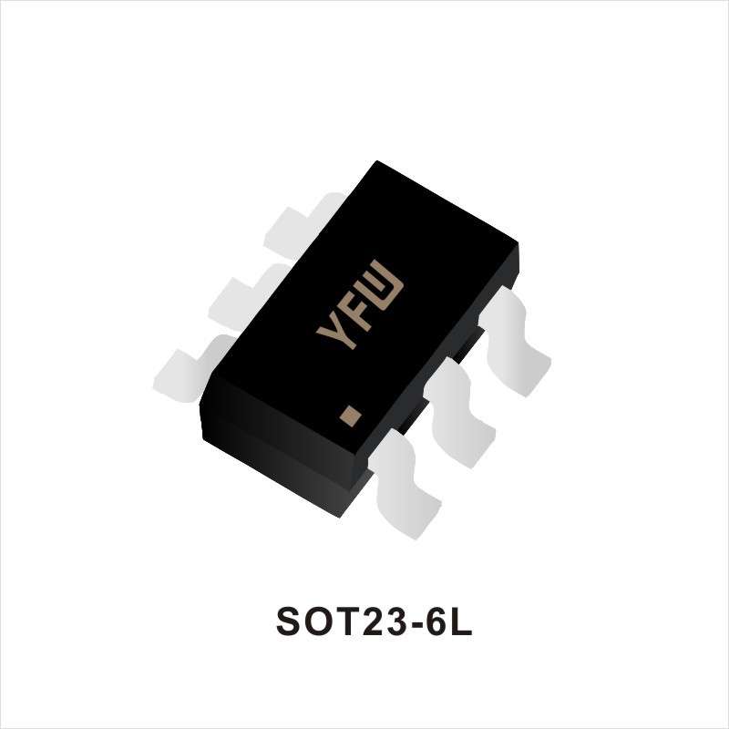 小信号三极管  MMDT2222AF  SOT23-6L封装印字  K1P YFW/佑风