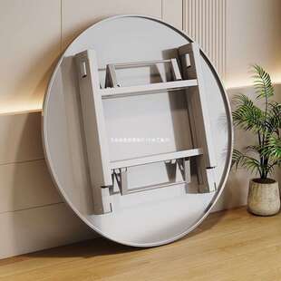 不锈钢折叠桌圆形家用桌烧烤摆摊桌轻便吃饭桌流水席桌饭店桌金属