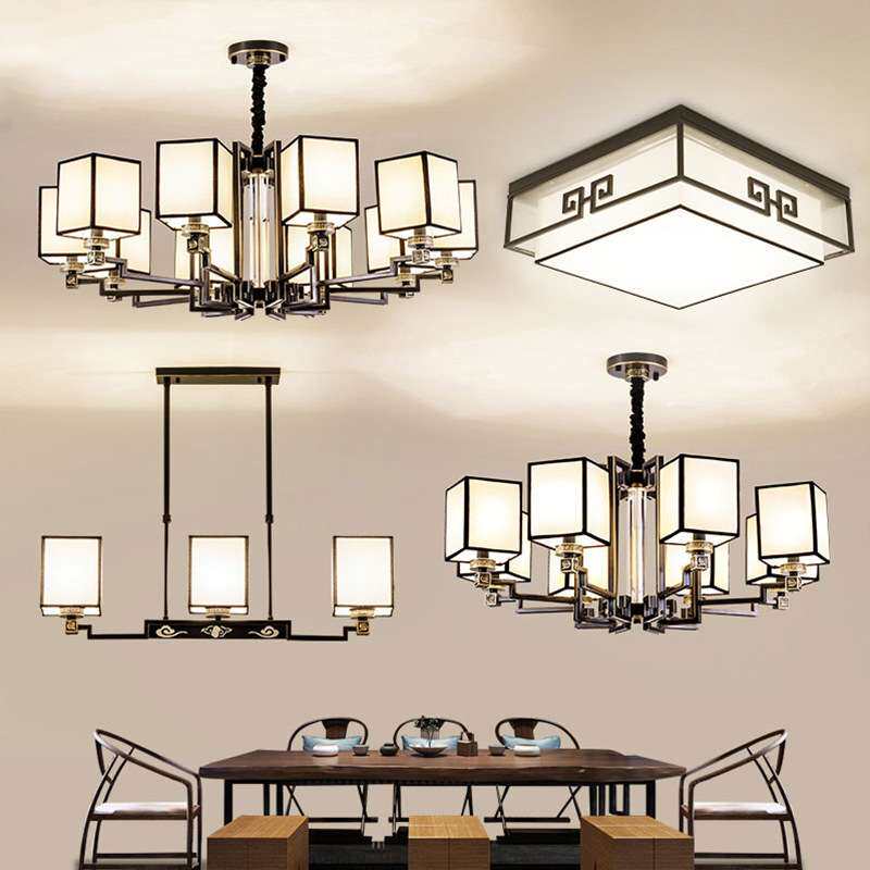 现代新中式吊灯LED客厅中国风仿古吸顶灯书房卧室灯餐厅灯具禅意