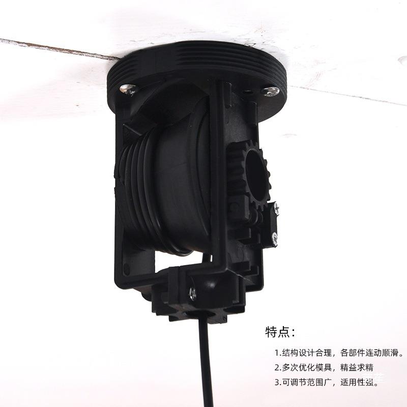 新款灯具灯饰手动悬停升降器吊灯配件黑白色吸顶灯底盘2米线