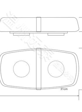 LED短排吸盘警示灯爆闪汽车强磁吸顶短闪光多模式交通施工灯