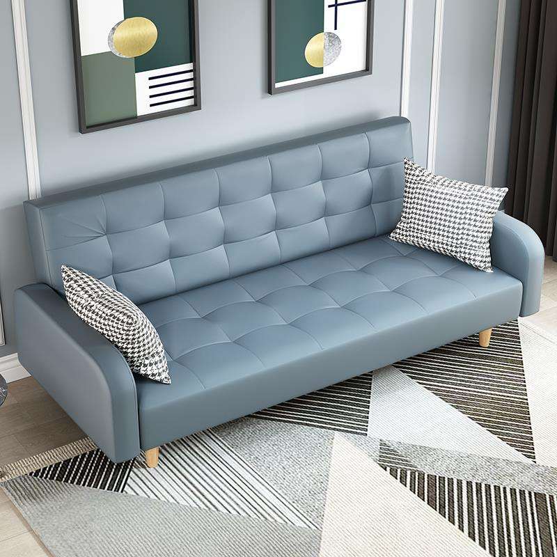 A9L阳台沙发床两用可折叠小户型客厅双人三人位卧室简易租房皮艺