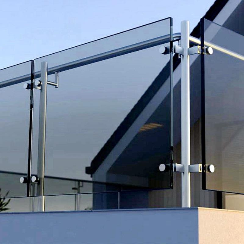 供应现代简约景观玻璃护栏 家装不锈钢楼梯扶手 阳台玻璃栏杆立柱