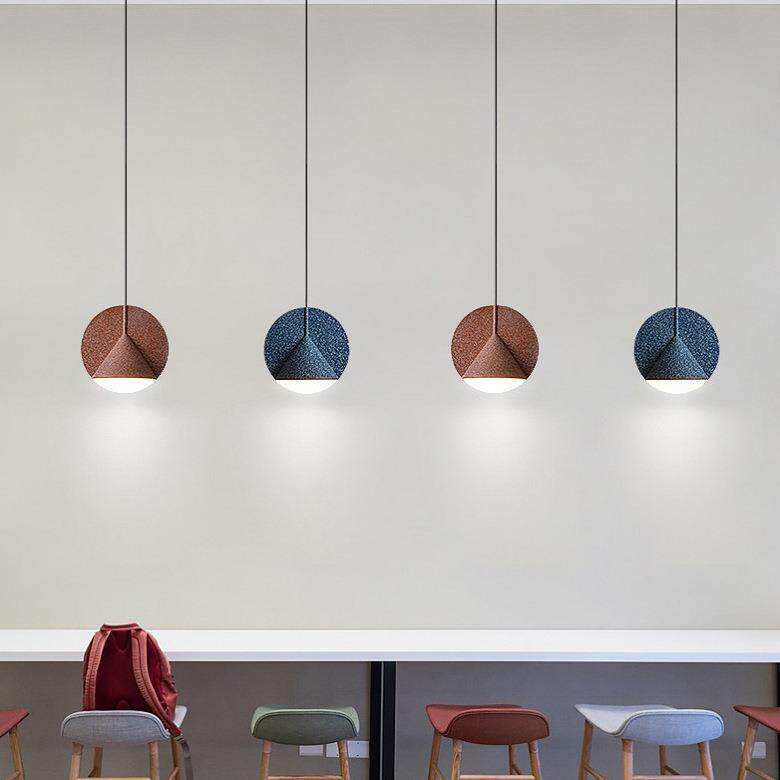 北欧极简餐厅灯设计师创意吧台吊灯个性树脂样板间卧室床头LED灯