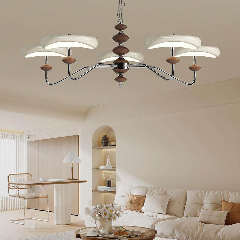 法式奶油风客厅吊灯中古星轨吊链护眼原木大厅主灯全屋灯具大全,家装灯饰光源,智能吊灯,淘宝优惠券,粉丝福利购,淘宝优惠卷